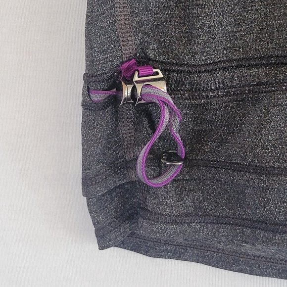 Lululemon Rest Less Tank Top Womens 6 Purple Gray Black BIB Wide Straps - Picture 9 of 12